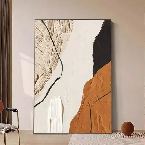 漠菲客厅装饰画现代简约抽象壁画轻奢沙发背景墙落地画卧室挂画