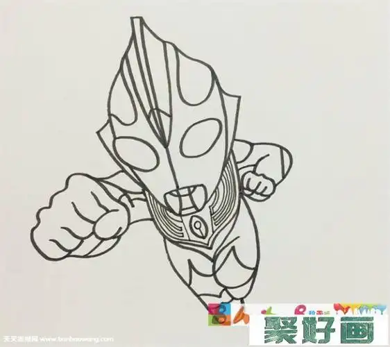 一步一步画迪迦奥特曼怎么画简笔画教程