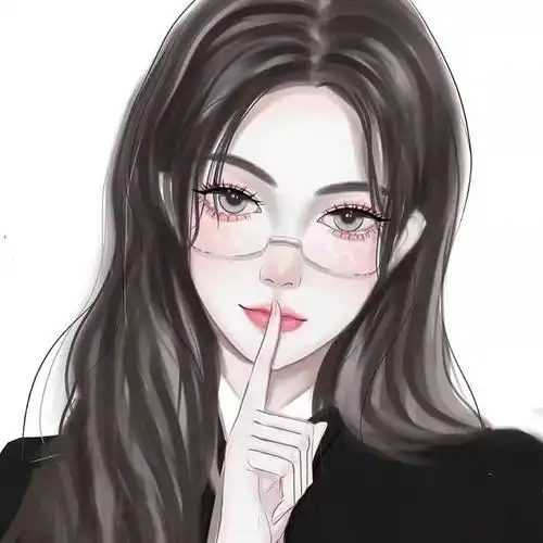 戴眼镜女生头像每个人都很特别你也不例外