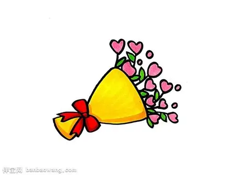 一束鲜花简笔画教程