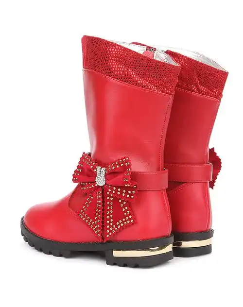 米菲 女小童靴子红色