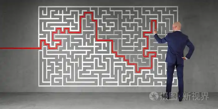商人搜索迷宫墙 3d 效果图渲染的解答