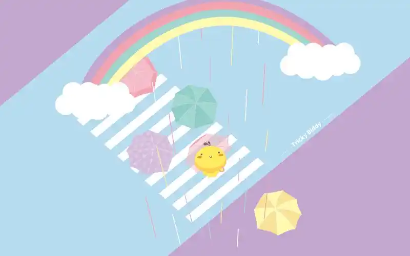 油爆叽丁少女心卡通图片桌面壁纸-卡通动漫-手机壁纸下载-美桌网