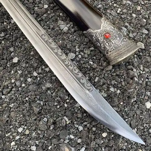 鉴赏户撒鹿角柄绣春刀中华苗刀