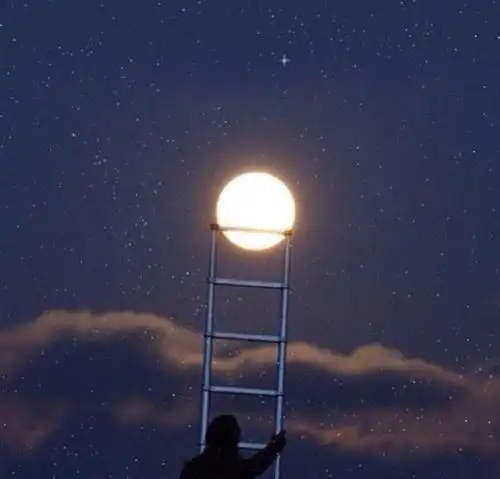 治愈意境背景图 想要爬上月亮大声对你说 我想你了