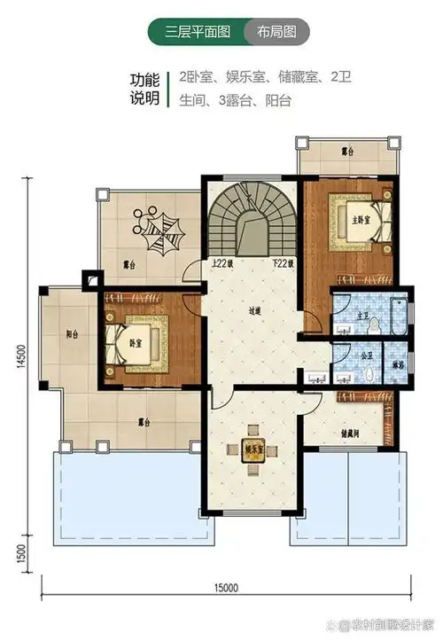 15x16米215平三层豪华托斯卡纳田园风别墅推荐,7室3厅6卫带堂屋