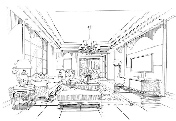 室内空间线稿步骤练习!