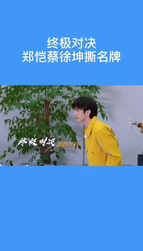 奔跑吧 终极对决!郑恺蔡徐坤撕名牌