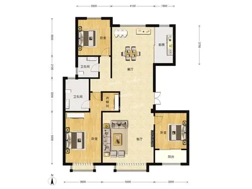 3室2厅2卫  b户型 在售