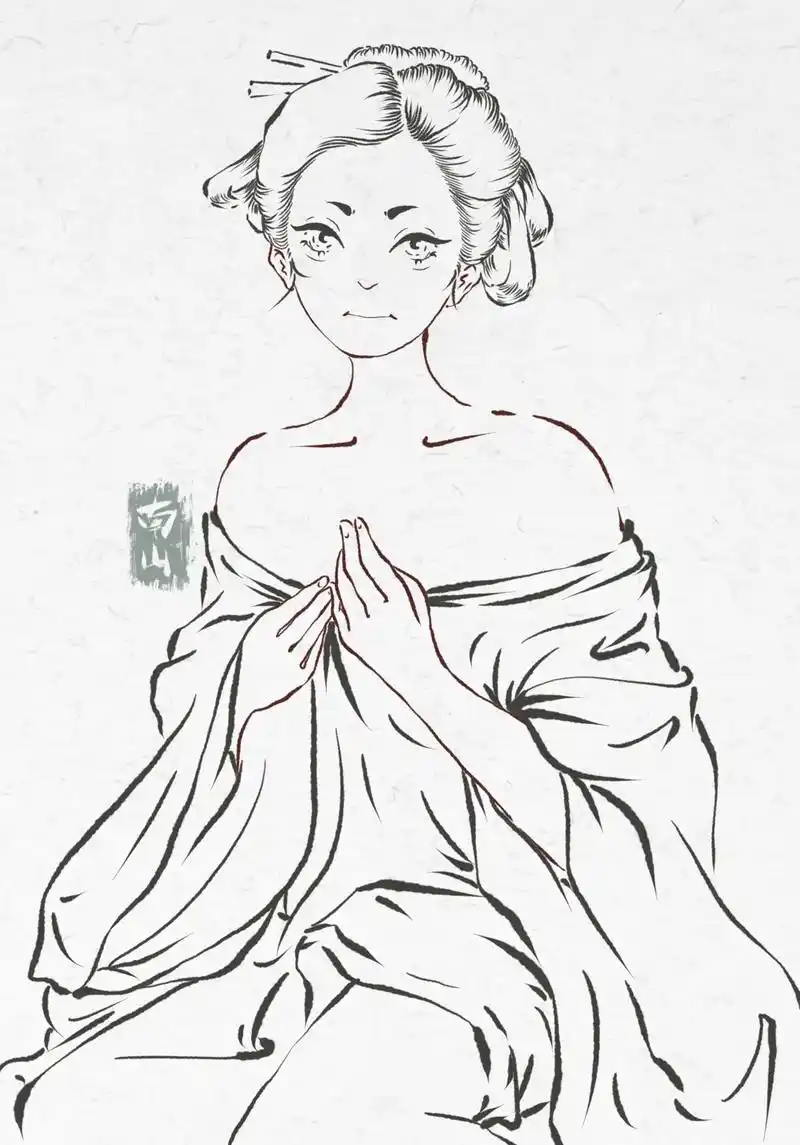 古风人物绘画 #充能计划画画 #日常瞎画 #每日一画 #艺 - 抖音