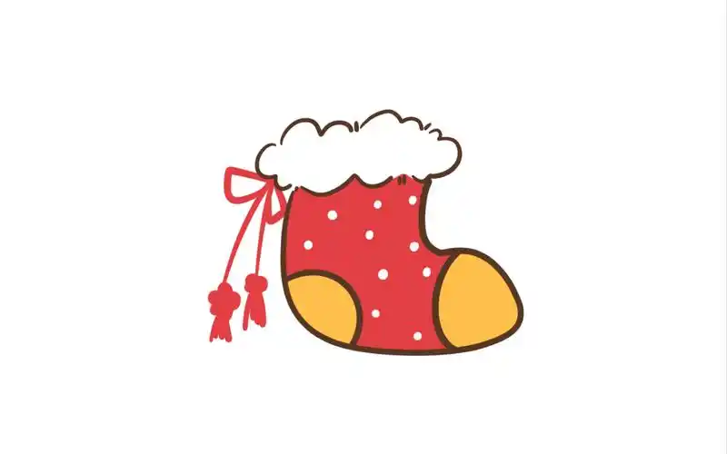 简笔画|零基础十秒学会圣诞节元素 圣诞袜 袜子-喜欢简笔画的刁刁姐