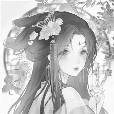 黑白古风动漫头像女
