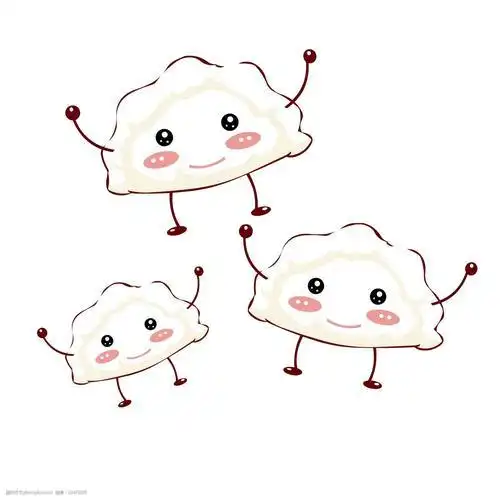 饺子简笔画可爱彩色