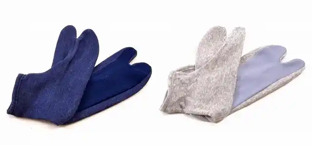 二趾袜粗斜纹布女士日式服装tabi tabi伸展素色藏青色灰色零码短袜sin