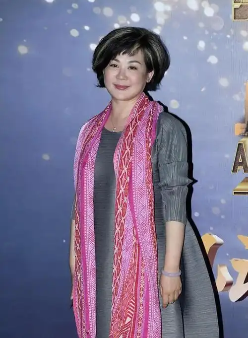 丛珊秋装穿得讲究,长裙配披肩娴静知性,头发忽白忽红好洋气