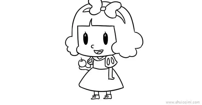 白雪公主教程儿童画怎么画 白雪公主教程简笔画图片