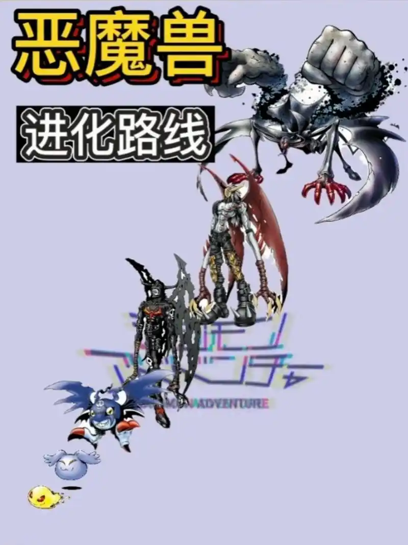 【数码宝贝图鉴】恶魔兽进化路线