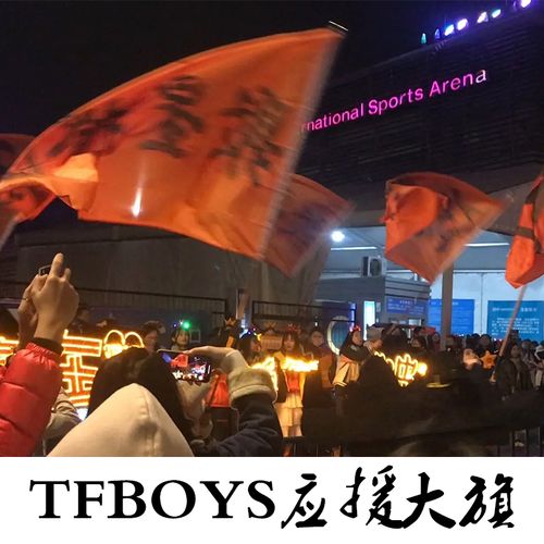 tfboys大旗王俊凯易烊千玺王源应援旗饭制9周年后援会旗帜定做时代