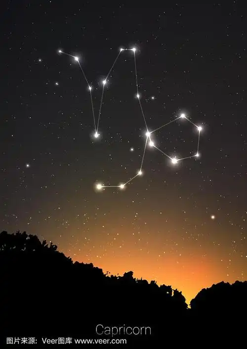 摩羯座星座图案 摩羯座星座图案星空图