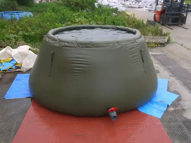 森林消防移动储水囊 带2寸出水阀门 盖子 软体可折