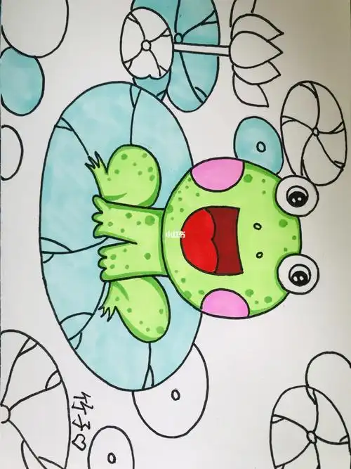 夏日荷塘小青蛙小青蛙夏天去哪玩简笔画教程