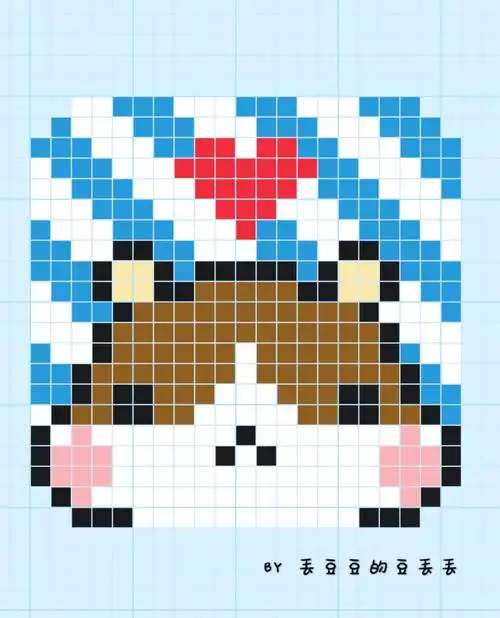 拼豆豆图纸 情侣男鼠宝宝 杯垫 - 堆糖,美图壁纸兴趣社区