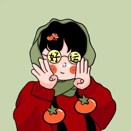 卡通头像新的一年祝你好运