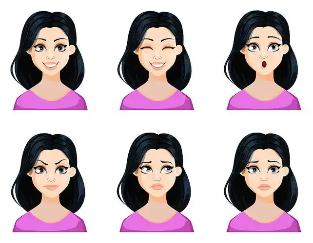 面部表情不同的人图片素材