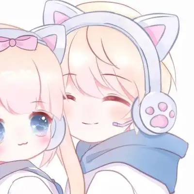 软锦.q版卡通动漫手绘可爱情侣头像