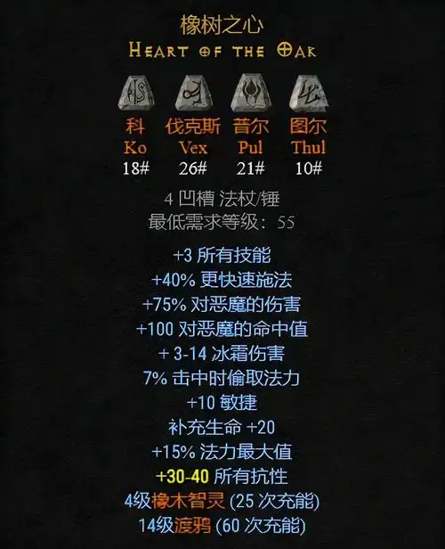 暗黑2常用符文之语一览暗黑2谜团符文之语属性介绍