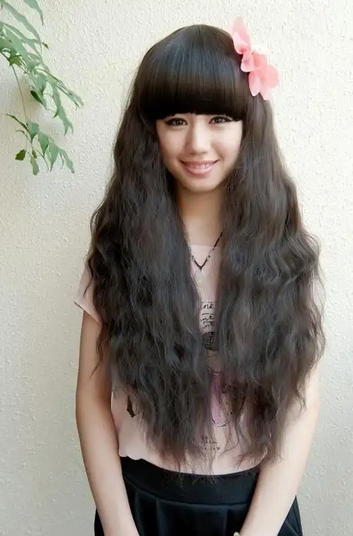 长发烟花烫效果图 自然唯美,烫发图片,发型图片