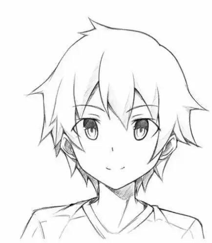 【黑白线稿】动漫帅哥素材-白描线稿,喜欢临摹快收藏!_丑得跟