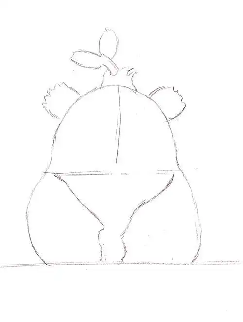 萌芽熊简笔画素描