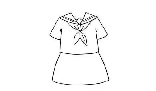 jk简笔画校服