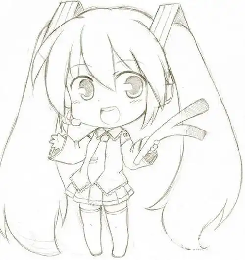 q版素描卡通人物图片