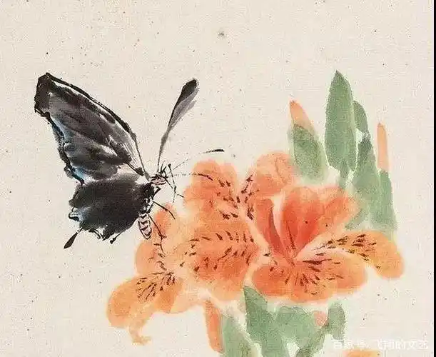 b32,今天想看看蝴蝶是怎样画的,先欣赏中国画中的蝴蝶