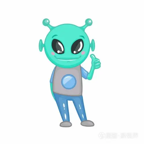 卡通外星人.微笑