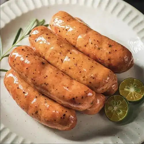 热狗食道者烤食者道火山石黑胡椒正宗脆皮地道香肠