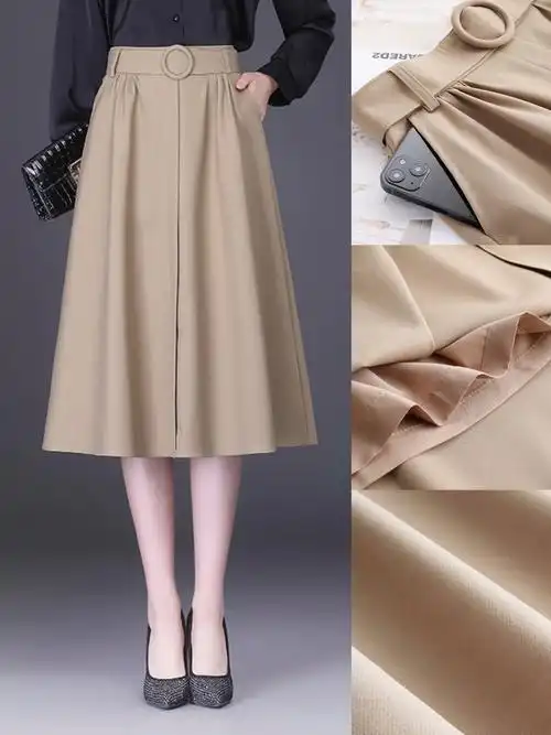 梨形身材必入早春遮肉显瘦半身裙通勤穿搭