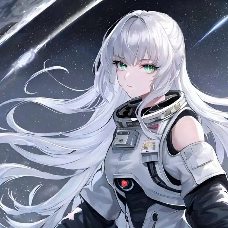 未来科技929193宇宙科幻0495长发二次元美少女头像