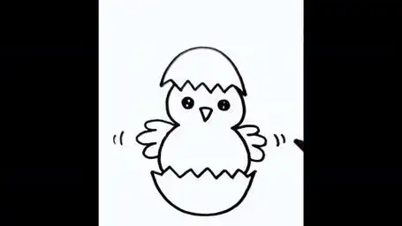 小鸡简笔画教程  简笔画  零基础学画画