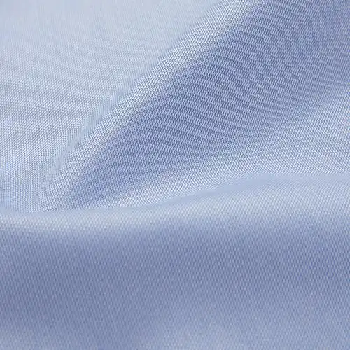 皮尔卡丹高支长袖衬衫精品纯棉浅蓝色商务纯色上班男士衬衣