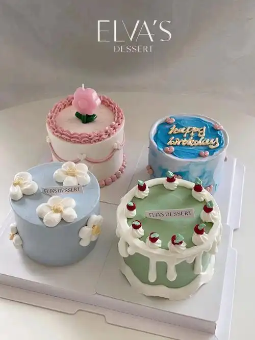 ins风手绘2寸小蛋糕