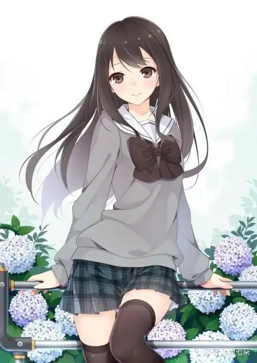 水手服女孩二次元漫画插画人物图片保存第六组 - 知乎