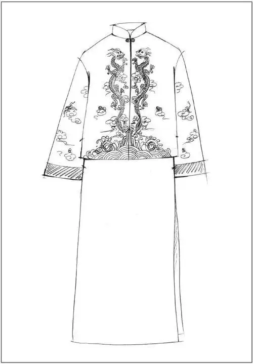 画蒙古族服饰图片简笔画叠起来的外套简笔画春装简笔画儿童长外衣简笔