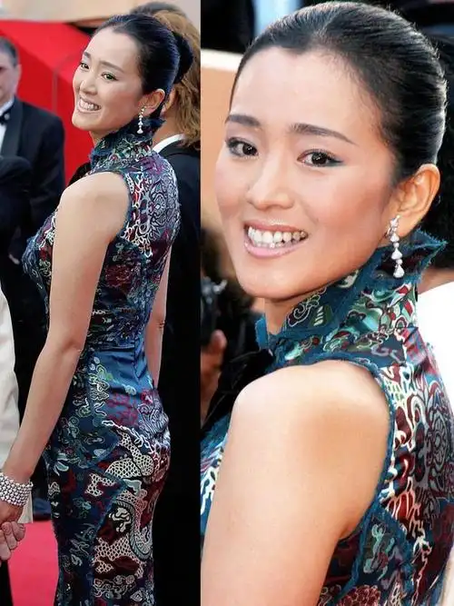 被穿旗袍的巩俐惊艳了圆脸微胖前凸后翘我看100遍都不厌