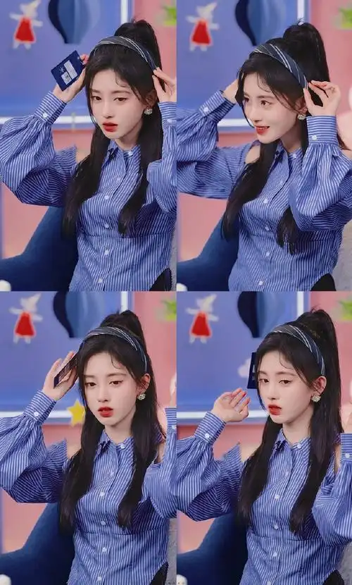 鞠婧祎比心三连拍