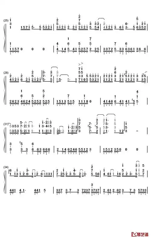 琴艺谱首页 简谱大全 大眠钢琴简谱-数字双手-小乐哥 王心凌  都快忘