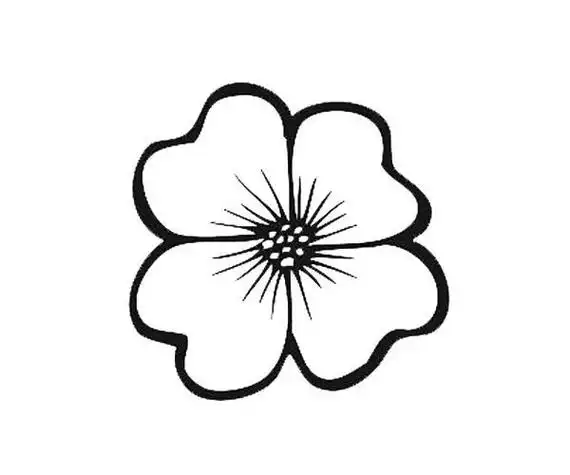 七色花的简笔画怎么画蓝色的花简笔画简单的兰花的花朵花瓣简笔画儿童