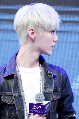 求鹿晗微博最近白发的几张图,最好去水印高清谢谢